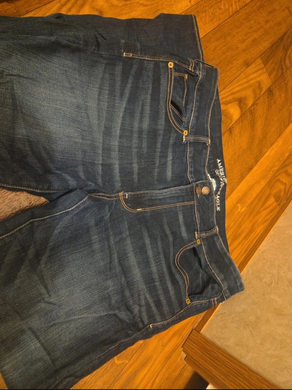 American Eagle Outfitters Women's Dark Blue Boyfriend Jeans